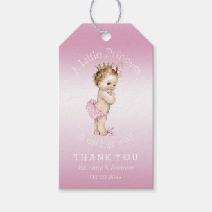 Pink Little Princess Baby Shower Personalised Gift Tags