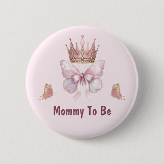 Pink Little Princess Mummy To Be Button