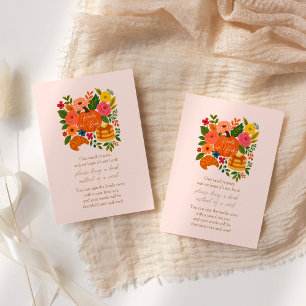 Pink Little Pumpkin Baby Shower Books For Baby Enclosure Card