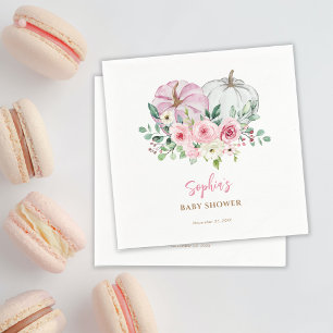 Pink Little Pumpkin Baby Shower Napkin