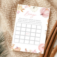 Pink Little Pumpkin Fall Bingo Game