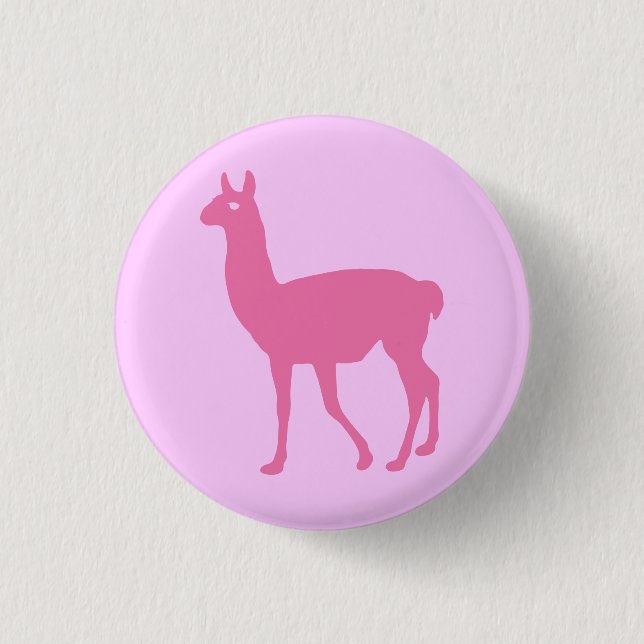 Pink Llama Button (Front)