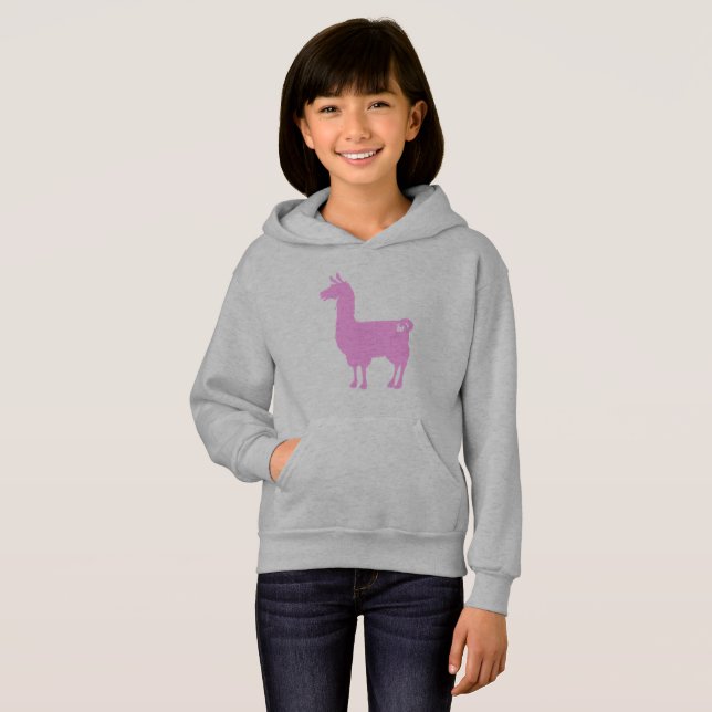 Pink Llama Hoodie (Front Full)