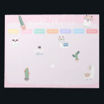 Pink Llama Llamacorn Weekly Planner Notepad<br><div class="desc">Pink Llama Llamacorn Weekly Planner</div>
