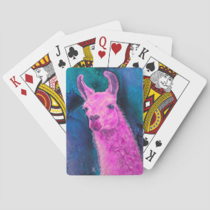 Pink Llama Playing Cards