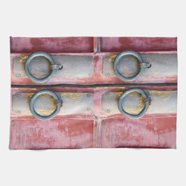 Pink Locks Kitchen Hand Towel (Horizontal)