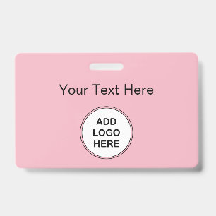 Pink Logo Badges ID Badge