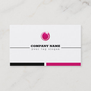 Pink Logo Business Card