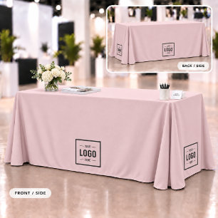 Pink Logo Business Promotional Tablecloth