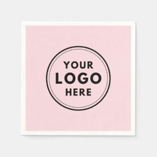 Pink Logo custom professional business Napkin