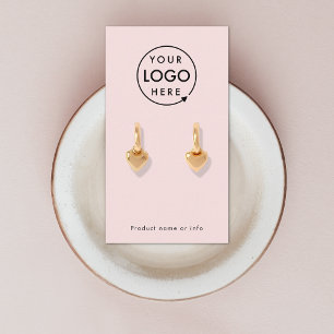 Pink Logo   Modern Earring Jewellery Display Card