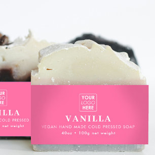 Pink Logo Soap Belly Band Product Label Wrap Invitation Belly Band