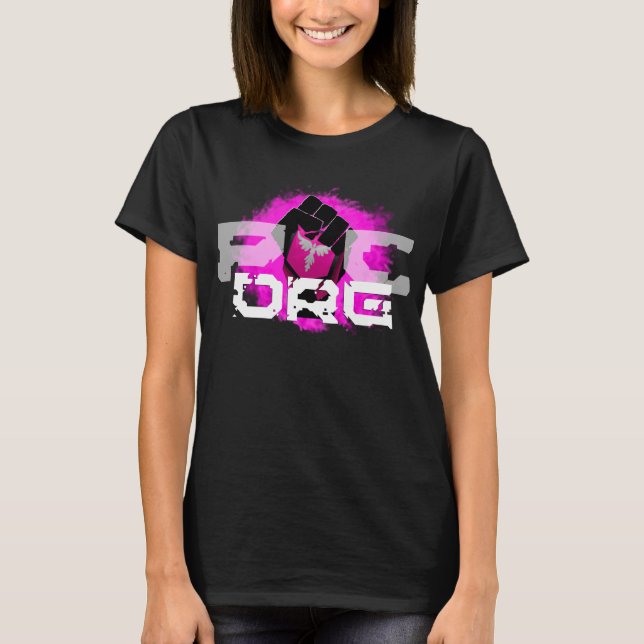 Pink Logo T-Shirt: Women's Black T-Shirt (Front)