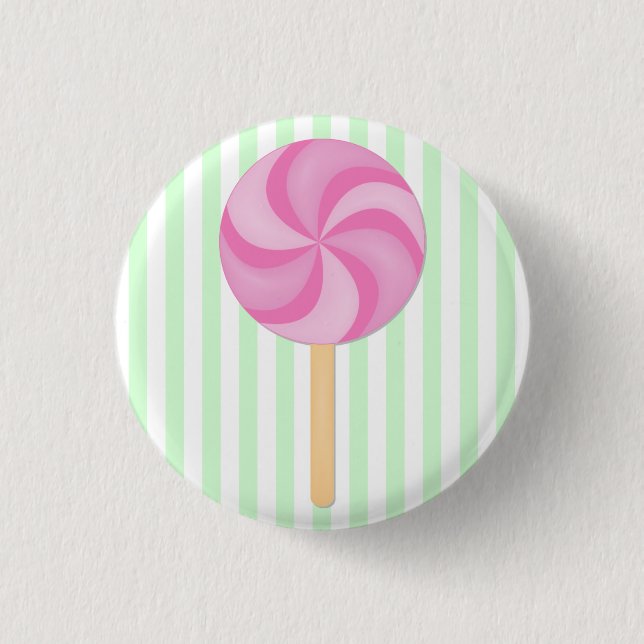 Pink Lollipop Button (Front)