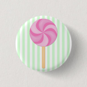 Pink Lollipop Button