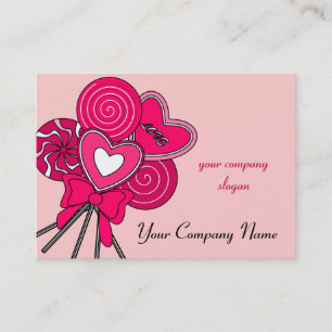 Pink Lollipop Candy Shop Bakery Business Card