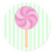 Pink Lollipop Stickers