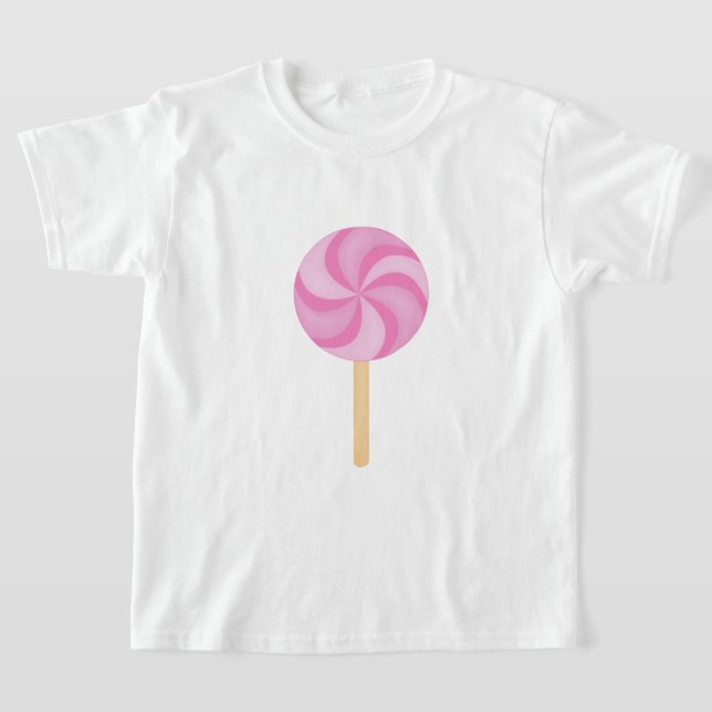 Pink Lollipop T-Shirt (Laydown)