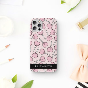 Pink Lollipops, Heart Lollipops, Lolly, Your Name iPhone 12 Pro Case