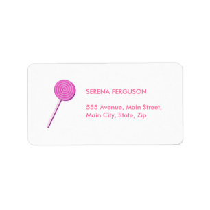 Pink Lollypop Label