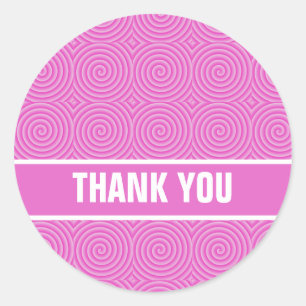 Pink Lollypop Pattern Classic Round Sticker