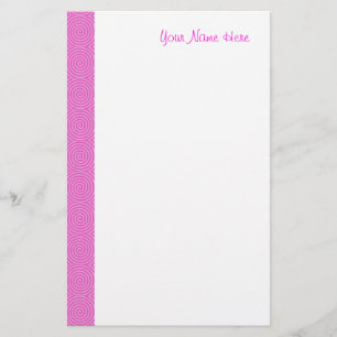 Pink Lollypop Pattern Stationery