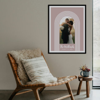 Pink Lombard Lines Arch Custom Photo Art Print