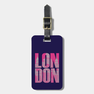 Pink London Luggage Tag