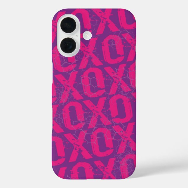 Pink Lotsa XOXO Hugs & Kisses Pattern  Case-Mate iPhone Case (Back)