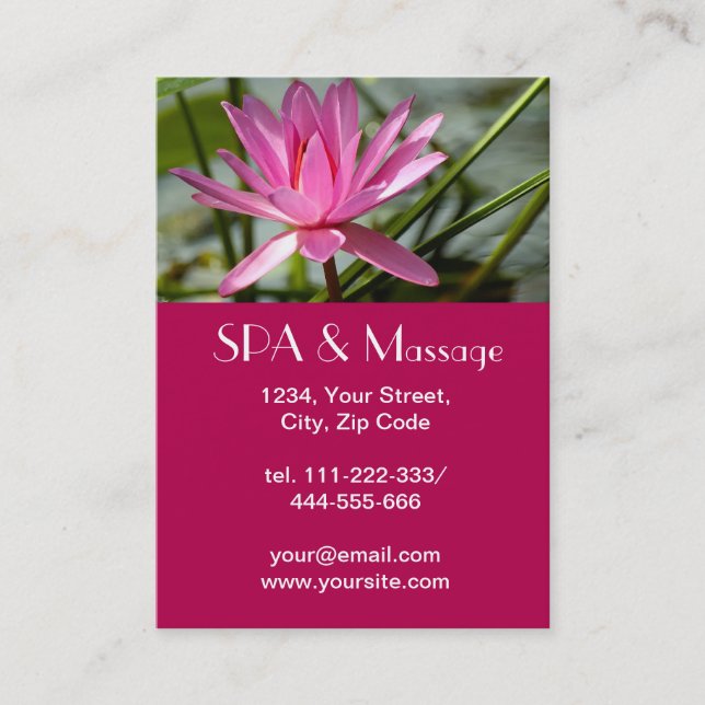 Pink lotus business card (Front)