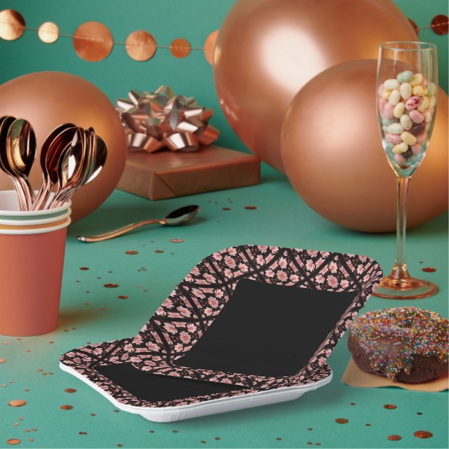 Pink Lotus Classic Paper Plate (Multi)