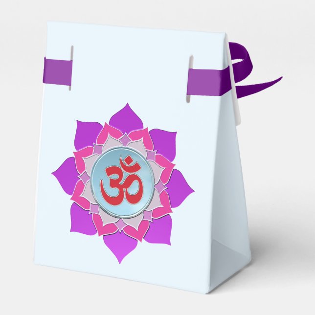 Pink lotus favour box (Back Side)