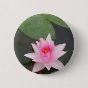 Pink Lotus Flower 6 Cm Round Badge