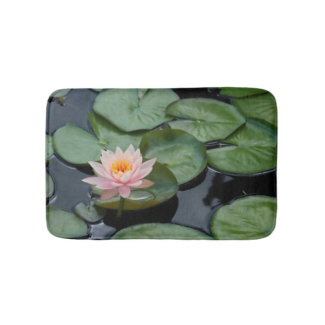 Pink Lotus Flower Bath Mat (Front)