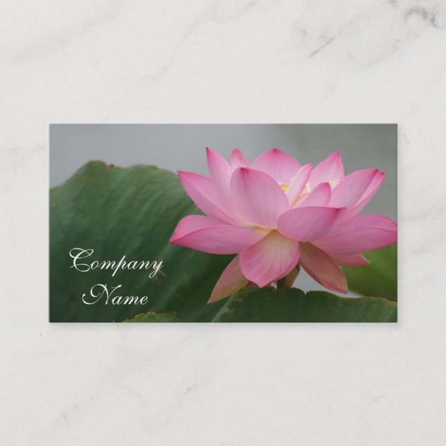 Pink Lotus flower Business Card (Front)