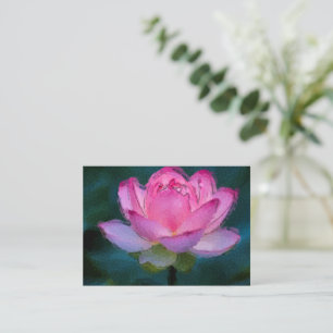 Pink Lotus Flower Card