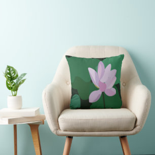Pink Lotus Flower Cushion