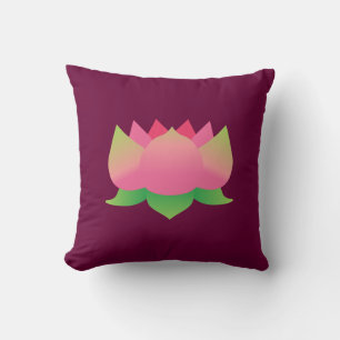 Pink Lotus Flower Cushion