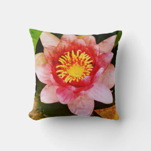 Pink Lotus Flower  Cushion
