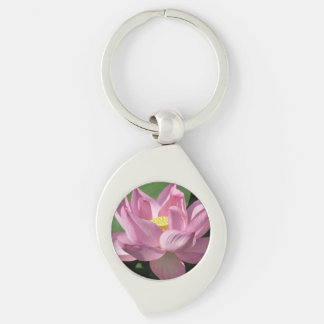 Pink Lotus Flower IV Key Ring