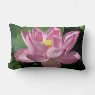 Pink Lotus Flower IV Lumbar Cushion