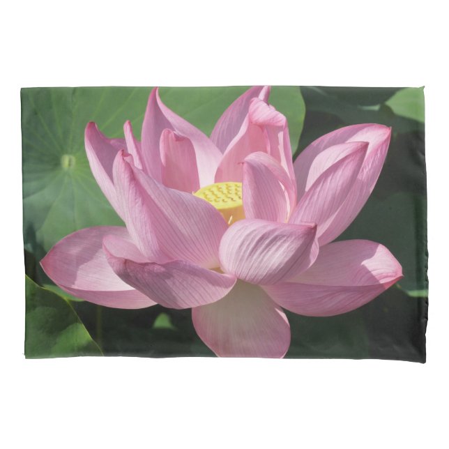 Pink Lotus Flower IV Pillowcase (Front)