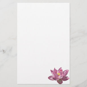 Pink Lotus Flower IV Stationery