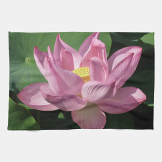 Pink Lotus Flower IV Tea Towel