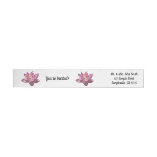 Pink Lotus Flower IV Wrap Around Label