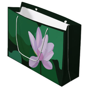 Pink Lotus Flower Large Gift Bag