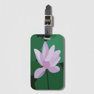 Pink Lotus Flower Luggage Tag