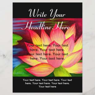 Pink Lotus Flower Painting Flyer