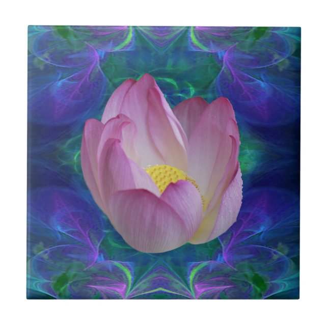 Pink lotus flower tile (Front)