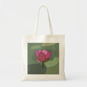 Pink Lotus Flower Tote Bag